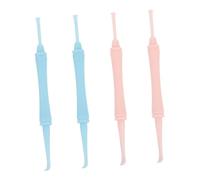 KOMBIUDA 4piezas Kit Para Limpieza De Oídos Herramientas De Eliminación De Cerumen De Inoxidable Diseño Ergonómico y Duradero Incluye Cucharas Para Cera De Oído Color Aleatorio