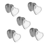 KOMBIUDA 5piezas Cajas De De Hojalata Forma De Recipientes Metálicos Reutilizables Bodas y San Valentín Diseño Adorable y