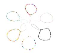 KOMBIUDA 6 Piezas Cadena Colgante de Teléfono con Coloridas de Decorar y Llevar Móvil Accesorios de Claves y Teléfonos Cuerda Lanyard Instalar