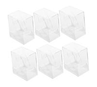 KOMBIUDA 6 piezas Caja de Embalaje Transparente para Relojes Estuche Organizador Resistente Protector Antipolvo y Resistente al Agua para Almacenamiento y Exhibición de Joyería