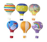 KOMBIUDA 6 Piezas Globo Aerostático Decoración Hogar Luces De Globos De Aire Caliente Colgante Primero Fiesta Adorno De Globo De Aire Caliente Sucursal