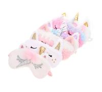 KOMBIUDA 6 Piezas Máscara de Ojos y Suave Unicornio para Bloqueo de Luz