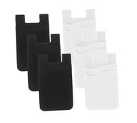 KOMBIUDA 6 Piezas Tarjetero Adhesivo Teléfono Móvil de Cartera Trasera del Móvil Compatible con Smartphones Almacenamiento de Tarjetas