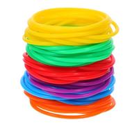 KOMBIUDA 60 Piezas Banda De Pelo De Gelatina De Neón Pulseras De Silicona Banda Pulseras De Silicona De Colores Muñequera Brazalete Gel De Sílice