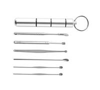 KOMBIUDA 6piezas Limpiadores De Cerumen Oídos Cureta De Acero Inoxidable Palillos Cuchara Limpiadora Herramienta De Limpieza Kit De Limpieza De Oídos