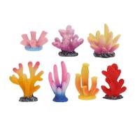 KOMBIUDA 7 Piezas Decoración de Coral Artificial para Acuario Adorno de Resina Colorido para Peceras Set de Arrecife de Coral Simulación Decoración Ecológica para Peces Ambiente Marino
