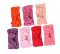 KOMBIUDA 7piezas Diadema Elástica Para Bebés Lazo Pack De Accesorios Coloridos Para Niñas Para Uso Diario y Fiestas Infantiles