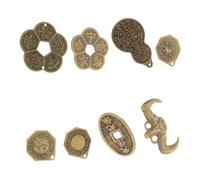 KOMBIUDA 8 Piezas Monedas Feng Shui de Latón Tradicionales para y Fortuna Monedas Chinas Antiguas para Decoración y Manualidades Estilo Mixto Cultural