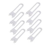 KOMBIUDA 8piezas Cerradura De Seguridad Para-shape Protect Lock Para Armarios y Puertas Previene Lesiones Los Dedos Instalación Sin Taladros Color Blanco