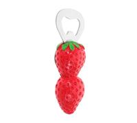 KOMBIUDA Abridor de Botellas Magnético Abrebotellas Magnético para Nevera Forma de Fresa, Resina, Imán y Metal, Rojo, 10,5x4x2cm, para Botellas de Soda y Cerveza, Exterior y Decoración Man