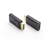 KOMBIUDA Adaptador Displayport a Displayport 1080P Convertidor Macho a Hembra Compatible Pc y HDTV Material Duradero para Transmisión de Video Conector Oro Color Negro