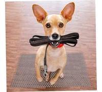 KOMBIUDA Almohadilla De Drenaje para Jaula De Perros Tapete para Jaula De Mascotas Placa Base Orificios Gris 30x45 Cm para Mantener Limpia De Perros