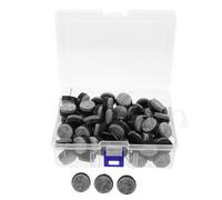 KOMBIUDA Almohadillas Protectoras Antideslizantes para Patas de Muebles 24Mm Fieltro Negro Clavos 80 Unidades Protectores para Suelo de Madera Ideales para Sillas Mesas y Taburetes