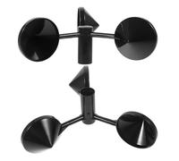 KOMBIUDA Anemómetro de Taza ABS 2 Piezas Sensor de Copa de Viento para Medición de Velocidad Repuesto para Estación Meteorológica Herramienta de Medición de Flujo de Aire Exterior Uso