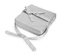 KOMBIUDA Asiento de Comedor para Niños Pequeños Color Plateado Cojín para Silla de Comedor para Niños Y Niñas Seguro para Comer Resistente Fácil de Limpiar