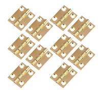 KOMBIUDA Bisagras de Latón para Puertas de Armarios 1 Pulgada Paquete de 10 Piezas Bisagras Pequeñas Decorativas Forma de H para Cajas de Madera Joyeros Cocinas y Baños