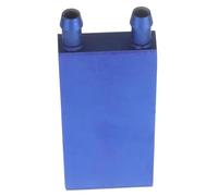 KOMBIUDA Bloque de Refrigeración de CPU y Radiador de Aluminio 40x80 Mm para Pc, Sistema de Disipador de Calor Líquido Compacto, Enfriador Lateral Azul, Compatible Refrigeración Líquida