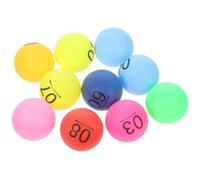 KOMBIUDA Bolas de Lotería Numeradas 1-10 de Plástico PP Reutilizable, Coloridas y Compactas para Rifas, Sorteos y Juegos de Fiesta, Bolas Portátiles y Ligeras para Entretenimiento