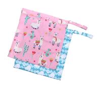 KOMBIUDA Bolsa para Guardar Pañales De Ñiño Estampada, para Pañales Secos y Húmedos, Tamaño Mediano, Set De 2 Unidades Diseño De y Alpaca, Adecuado para Viaje y Uso Diario De Madres