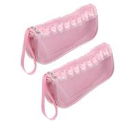 KOMBIUDA Bolsa para Zapatos de Ballet con Cremallera Organizador Rosa Pequeño 2 Piezas Resistente al Agua y Ventilada Bolsa Lavable para Zapatillas de Baile Adecuado para Clases y