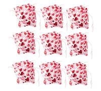 KOMBIUDA Bolsas de Organza con Cordón para El Día de San Valentín con Forma de Corazón para Pequeñas Bolsas para Niños Y Niñas de Recuerdo de Fiesta