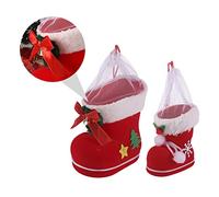 KOMBIUDA Bolsas De Papá Noel 2piezas Botas Pequeñas Decoración Árboles Bolsas Almacenamiento Ecológico