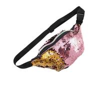 KOMBIUDA Bolso De Cinturón para Niñas Lentejuelas De Sirena Riñonera Brillante Cómoda para Uso Diario