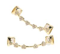 KOMBIUDA Brackets De Gemas De Moda Parrilla Chapada Joyería Gemas De Imitación Para Hombres y Mujeres Para Disfraces De Fiesta De Hip Hop y Cosplay