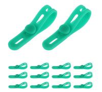 KOMBIUDA Bridas Organizadoras de Cables de Silicona Verdes Reutilizables, Paquete de 50 Unidades, Correas Ajustables para Gestión de Cables de Datos, Auriculares y Carga en