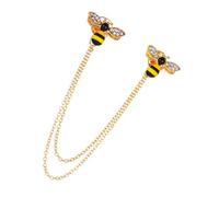KOMBIUDA Broche Collar Abeja con Cadena Elegante y Sofisticada Pin con Cristales para Mujer y Hombre Accesorio Delicado para Ropa Fiesta y Diario