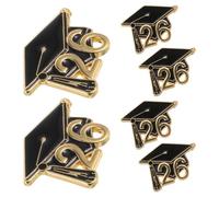 KOMBIUDA Broche de Birrete de Graduación 2026 Pin de Solapa para Estudiantes y Maestros Set de 6 Piezas para Conmemoración Escolar Insignia Esmaltada para Ropa Mochilas y Sombreros