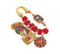 KOMBIUDA Broche Imperdible de Protección Feng Shui para Mujer y Ñiño, Amuleto Tradicional de Nudo Rojo Hecho a Mano, Accesorio Seguro y Decorativo para Ropa, Obsequio del Año Lunar, Pin
