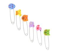 KOMBIUDA Broches de Seguridad para Pañales de Tela Diseño de Cabeza de Animal 30 Unidades de Acero Inoxidable Imperdibles Largos para Ñiño Recién Nacido Accesorios para Cuidado y Ajuste