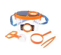 KOMBIUDA Caja de Observación de Insectos para Doble Lupa Contenedor Transparente con Pinzas y Abrazadera Kit Explorador para al Aire y Aprendizaje Científico