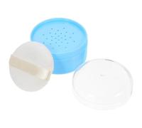 KOMBIUDA Caja de Talco para Ñiño Portátil con Borla, Almacenamiento de Polvo con Diseño Práctico y Material Plástico con Algodón para Uso Diario en Casa