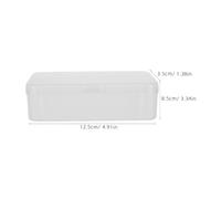 KOMBIUDA Caja Organizadora Transparente de Plástico Engrosado 125X85X35 MM con Tapa Set de 8 Mini Cajas Rectangulares para Almacenamiento de Piezas Joyas y Manualidades Resistente y