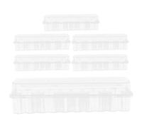 KOMBIUDA Caja Transparente para Almacenamiento de de 3 Ml Estuche Plástico Resistente 5 Piezas Organizador Multiusos para Tubos de Laboratorio Soporte Portátil para Vacunas y Polvo Seco