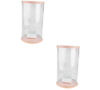 KOMBIUDA Caja Transparente Ramo 2 Piezas Cubo Abrazo Redondo Papel De Transparente Cajas Recipiente Para Pasteles Boda Rectángulo Cuadrado Favores Birthday Papel De Floral La Mascota Rosa