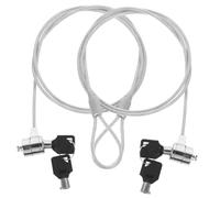 KOMBIUDA Candado De Cable para Computadora Portátil Llave 2 Unidades, Cable De Seguridad De 1.2 Metros, Aleación Resistente, Compatible Laptop y Tabletas, Uso Oficina y Viaje, Color Negro