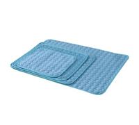 KOMBIUDA Colchoneta Refrescante para Mascotas Verano Tapete Plegable y Transpirable para Perros y Gatos Cama para Animales Pequeños con Azul S para Jaulas y