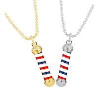 KOMBIUDA Colgante Fashion Piezas de Aluminio, Estilo de para 2 Adecuado Collar Lámpara Giratoria en Aleación Mujer para Cenas Festivas y Reuniones