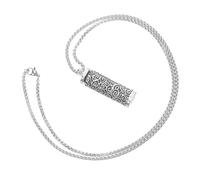 KOMBIUDA Collar Colgante Vial Metálico para Botella Vacía Joyería Unisex para Actividades Aire Único Seis Verdades