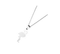 KOMBIUDA Collar de Flamenco para Mujer Colgante de Animal en Acero Inoxidable, Elegante y Único para Fiesta o Graduación, Tamaño 50X4X2 CM