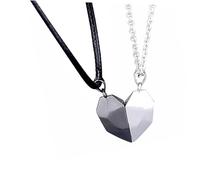 KOMBIUDA Collar de Pareja Colgante de Corazón Magnético Accesorios Cuello Creativos para Parejas para Usar Juntos Ocasiones Especiales