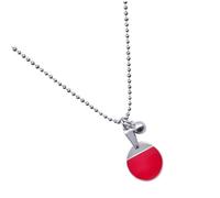 KOMBIUDA Collar de Tenis de Mesa Creativo de Acero de Titanio, Colgante Deportivo Delicado para Cuello, Cadena Resistente y Segura, Accesorio Adecuado para Uso Casual y Formal, Obsequio