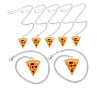 KOMBIUDA Collar Forma De Pizza Divertido Para Mujer, Joyería Colgante De Amistad Diseño Creativo, Material Duradero, Para Fiestas y Obsequio Entre Mejores Amigas