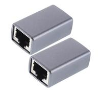 KOMBIUDA Conector Ethernet Hembra a Hembra Adaptador de Cable de Red Acoplador de Red para Hogar y Oficina 2 Piezas Completo Diseño Duradero