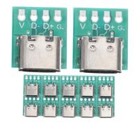 KOMBIUDA Conector USB 3.1 Tipo C Placa Convertidora de PCB Aleación de Zinc Fácil de Instalar para Cable de Carga Tipo C 12 Piezas para Uso Prolongado
