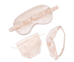 KOMBIUDA Conjunto De Antifaz Para Dormir y Diadema Con Antifaz Cubre Ojos Para Mujer De Viaje Con Banda Pelo Set De Obsequio Para Para Viajes y Descanso