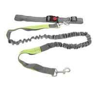 KOMBIUDA Correa de Cintura para Perros Medianos Ajustable y Reflectante Cuerda de Tiro para Correr y Pasear Manos Libres para Actividades al Aire Libre Gris y Verde Fluorescente